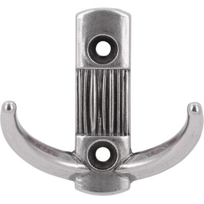 Siro, Kleiderhaken + Wandgarderobe, Mantelhaken Argentum Breite 60 mm, Höhe 57 mm, ZN altsilber Siro, Kleiderhaken + Wandgarderobe, Mantelhaken Argentum Breite 60 mm, Höhe 57 mm, ZN altsilber
