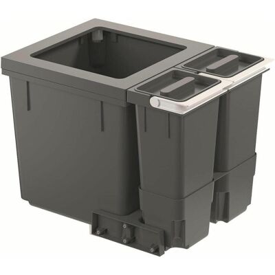 Müllex Kehrichtsystem X55 Basic, Abfalleimer, Grau, Weiss Müllex Kehrichtsystem X55 Basic, Abfalleimer, Grau, Weiss
