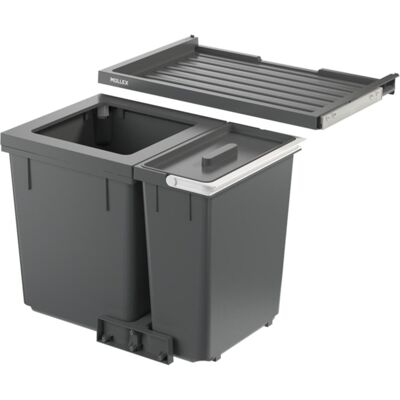 Müllex Abfall-Einsatzsystem X-LINE, Abfalleimer, Grau Müllex Abfall-Einsatzsystem X-LINE, Abfalleimer, Grau