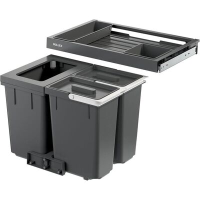Müllex Abfall-Einsatzsystem X-LINE X60 M17 Premium, Abfalleimer, Grau Müllex Abfall-Einsatzsystem X-LINE X60 M17 Premium, Abfalleimer, Grau