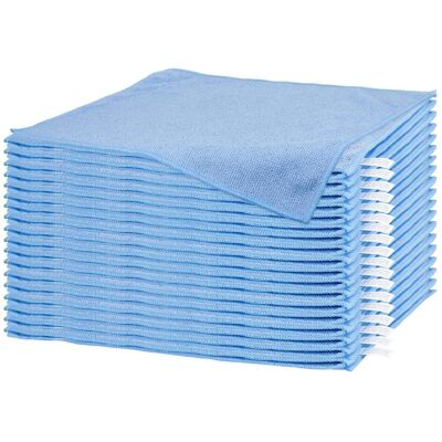 Intirilife 24x Mikrofasertuch in Blau, Reinigungsutensil, Blau Intirilife 24x Mikrofasertuch in Blau, Reinigungsutensil, Blau