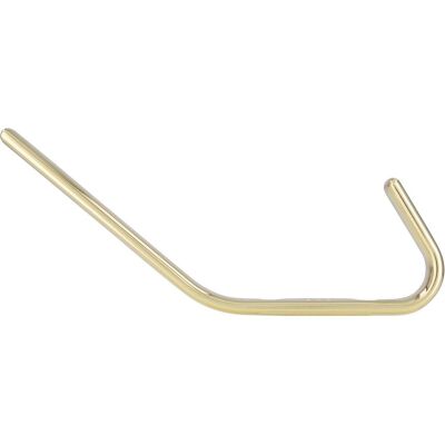 Siro, Kleiderhaken + Wandgarderobe, Huthaken Gamma Breite 18 mm, Höhe 150 mm, ZN vermessingt poliert Siro, Kleiderhaken + Wandgarderobe, Huthaken Gamma Breite 18 mm, Höhe 150 mm, ZN vermessingt poliert