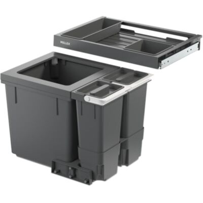 Müllex Kehrichtsystem X55 Premium, Abfalleimer, Grau Müllex Kehrichtsystem X55 Premium, Abfalleimer, Grau