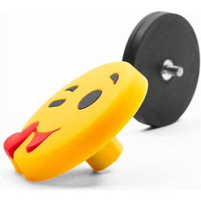 4x Siro, Kleiderhaken + Wandgarderobe, Garderobenknopf magnetisch Smiley 4x Siro, Kleiderhaken + Wandgarderobe, Garderobenknopf magnetisch Smiley