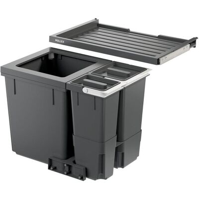 Müllex Kehrichtsystem X60 Basic, Abfalleimer, Grau, Weiss Müllex Kehrichtsystem X60 Basic, Abfalleimer, Grau, Weiss