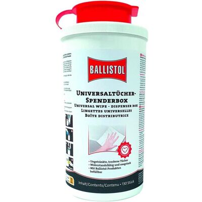 Ballistol - Spenderbox mit 130 trockenen Tüchern - Spender Ballistol - Spenderbox mit 130 trockenen Tüchern - Spender
