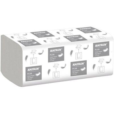 Katrin Papierhandtücher 35311 PLUS Zick-Zack-Falzung 2-lagig 4.000 Tücher, Haushaltspapier, Weiss Katrin Papierhandtücher 35311 PLUS Zick-Zack-Falzung 2-lagig 4.000 Tücher, Haushaltspapier, Weiss
