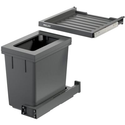 Müllex - X-LINE X40 M17 - Grau - 20L - Abfalleimer-Set Müllex - X-LINE X40 M17 - Grau - 20L - Abfalleimer-Set