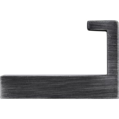Siro - Doradus - 15x61mm - eisenfärbig gebürstet matt - Mantelhaken Siro - Doradus - 15x61mm - eisenfärbig gebürstet matt - Mantelhaken