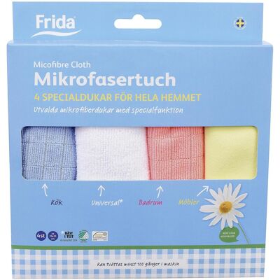 12x Frida Mikrofasertuch, Reinigungsutensil, Blau 12x Frida Mikrofasertuch, Reinigungsutensil, Blau