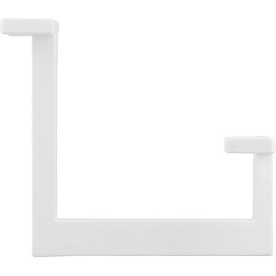 Siro, Kleiderhaken + Wandgarderobe, Huthaken Doradus Breite 70 mm, H 92 mm, Zinkdruckguss weiss glänzend Siro, Kleiderhaken + Wandgarderobe, Huthaken Doradus Breite 70 mm, H 92 mm, Zinkdruckguss weiss glänzend