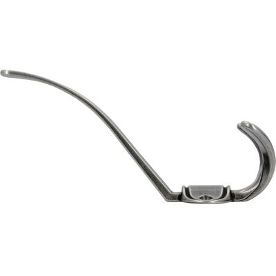 Siro, Kleiderhaken + Wandgarderobe, Huthaken Corvo Breite 67 mm, Höhe 158 mm, ZN eisenfärbig brüniert Siro, Kleiderhaken + Wandgarderobe, Huthaken Corvo Breite 67 mm, Höhe 158 mm, ZN eisenfärbig brüniert
