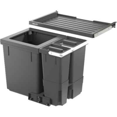 Müllex Kehrichtsystem X60 Basic, Abfalleimer, Grau, Weiss Müllex Kehrichtsystem X60 Basic, Abfalleimer, Grau, Weiss