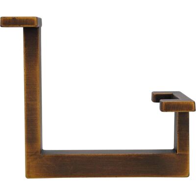 Siro, Kleiderhaken + Wandgarderobe, Huthaken Doradus Breite 70 mm, H 92 mm, Zinkdruckguss Messing schwarz gebuerstet Siro, Kleiderhaken + Wandgarderobe, Huthaken Doradus Breite 70 mm, H 92 mm, Zinkdruckguss Messing schwarz gebuerstet