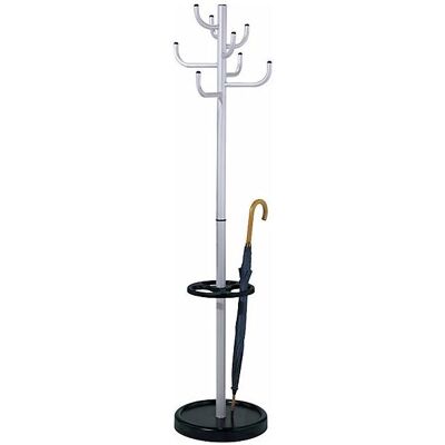 Kerkmann Kleiderständer Silber - 8 Haken - 45x174cm - Garderobe Kerkmann Kleiderständer Silber - 8 Haken - 45x174cm - Garderobe