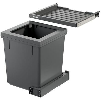 Müllex Kehrichtsystem X45 Basic, Abfalleimer, Grau, Weiss Müllex Kehrichtsystem X45 Basic, Abfalleimer, Grau, Weiss