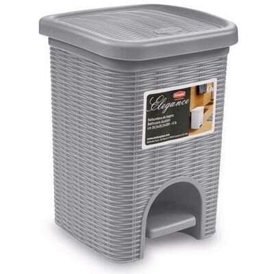 Kerbl Stefanplast Elegance Rattan Abfalleimer 6 Liter, Abfalleimer, Grau Kerbl Stefanplast Elegance Rattan Abfalleimer 6 Liter, Abfalleimer, Grau