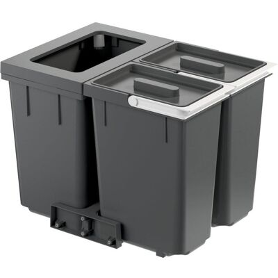 Müllex Kehrichtbehälter X-LINE X55 M17, Abfalleimer, Grau Müllex Kehrichtbehälter X-LINE X55 M17, Abfalleimer, Grau