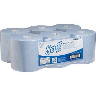 Scott Sports Rollenhandtuch MAX 6692 1-lagig blau L350ca.mxB198ca.mm passend für 9000 469 708, 9000 469 709, Reinigungsutensil, Blau Scott Sports Rollenhandtuch MAX 6692 1-lagig blau L350ca.mxB198ca.mm passend für 9000 469 708, 9000 469 709, Reinigungsutensil, Blau