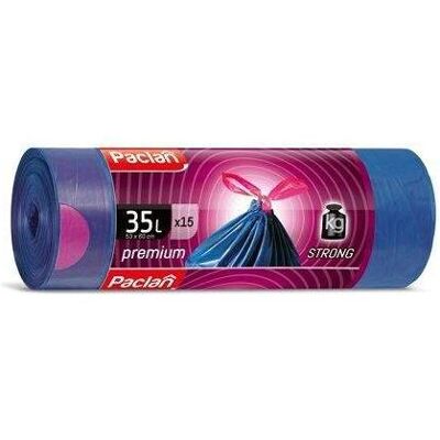 Paclan BIN BANGS PREMIUM35L 15PCS 134540, Abfallsack, Blau Paclan BIN BANGS PREMIUM35L 15PCS 134540, Abfallsack, Blau