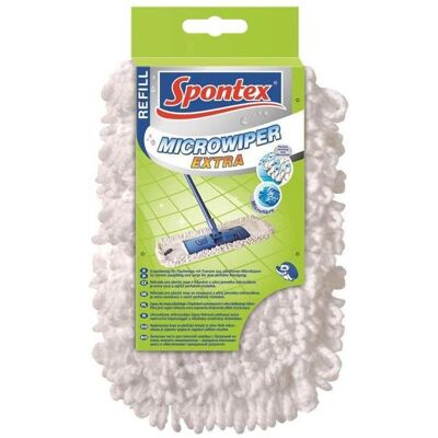 Spontex Flat Mop Refill Microwiper Extra, Reinigungsutensil, Weiss Spontex Flat Mop Refill Microwiper Extra, Reinigungsutensil, Weiss