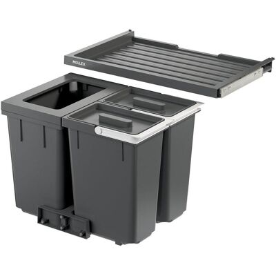 Müllex Abfall-Einsatzsystem X-LINE X60 M17 Basic, Abfalleimer, Grau Müllex Abfall-Einsatzsystem X-LINE X60 M17 Basic, Abfalleimer, Grau