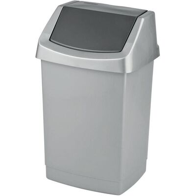 Curver 50L Müllbehälter Graphit - Robustes Material, Drehdeckel Curver 50L Müllbehälter Graphit - Robustes Material, Drehdeckel