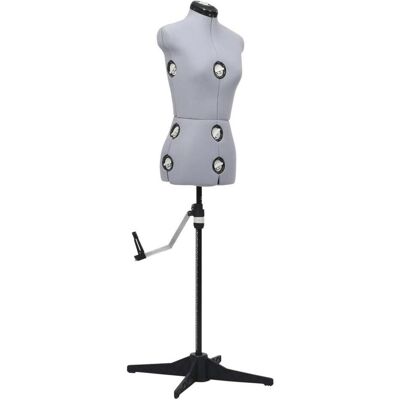 vidaXL Verstellbarer Damen-Schneidemantel Grau Größe 33-40 - Dress Form vidaXL Verstellbarer Damen-Schneidemantel Grau Größe 33-40 - Dress Form