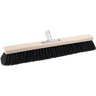 Sorex Saalbesen Rosshaar Länge 500 mm mit Metallstielhalter Flachholz, Reinigungsutensil, Braun Sorex Saalbesen Rosshaar Länge 500 mm mit Metallstielhalter Flachholz, Reinigungsutensil, Braun