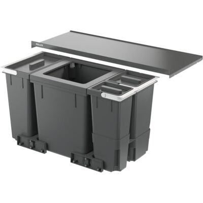 Müllex Kehrichtsystem X80 / X 90 Basic, Abfalleimer, Grau, Weiss Müllex Kehrichtsystem X80 / X 90 Basic, Abfalleimer, Grau, Weiss