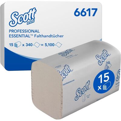 Scott Essential Interfold Handtücher Weiß - 5100 Blatt - Hygienisch & Saugfähig Scott Essential Interfold Handtücher Weiß - 5100 Blatt - Hygienisch & Saugfähig