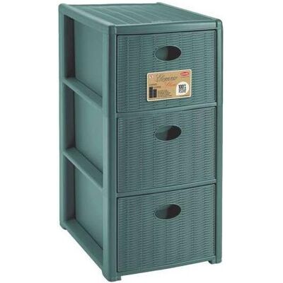 Kerbl Stefanplast Kommode mit 3 Schubladen Elegance Grün, Abfalleimer, Grün Kerbl Stefanplast Kommode mit 3 Schubladen Elegance Grün, Abfalleimer, Grün