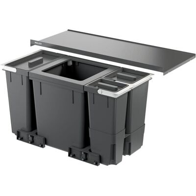 Müllex Kehrichtsystem X80 / X 90 Basic, Abfalleimer, Grau, Weiss Müllex Kehrichtsystem X80 / X 90 Basic, Abfalleimer, Grau, Weiss
