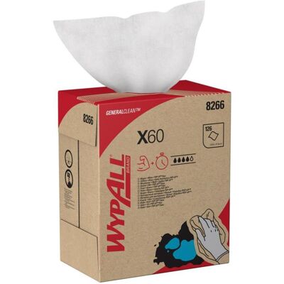Kimberly-Clark WYPALL Mikrofasertücher C-falz Weiss 1-lagig 8266, Haushaltspapier, Weiss Kimberly-Clark WYPALL Mikrofasertücher C-falz Weiss 1-lagig 8266, Haushaltspapier, Weiss