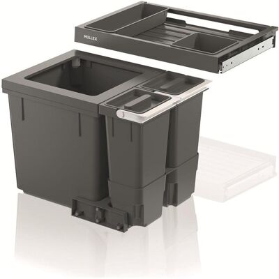 Müllex Kehrichtsystem X55 Premium, Abfalleimer, Grau Müllex Kehrichtsystem X55 Premium, Abfalleimer, Grau