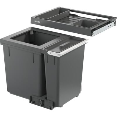 Müllex Abfall-Einsatzsystem X-LINE X55 L7 Premium, Abfalleimer, Grau Müllex Abfall-Einsatzsystem X-LINE X55 L7 Premium, Abfalleimer, Grau