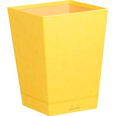 Rhodiarama Papierkorb - Italienisches Kunstleder 27x27x32 cm - Jonquille Rhodiarama Papierkorb - Italienisches Kunstleder 27x27x32 cm - Jonquille