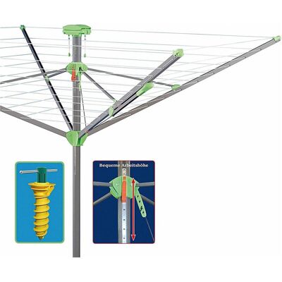 Juwel Wäschespinne Novaplus Evolution Lift, Wäscheständer, Silber Juwel Wäschespinne Novaplus Evolution Lift, Wäscheständer, Silber