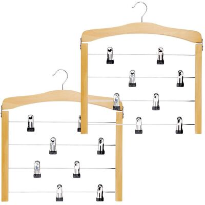 alpina, Kleiderbügel, Mehrfach Hosenbügel mit Clips, 2er-Set (2x) alpina, Kleiderbügel, Mehrfach Hosenbügel mit Clips, 2er-Set (2x)