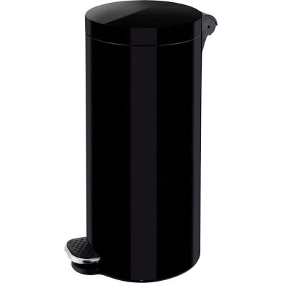 helit Silber Pedalmülleimer - 30L, Stahl, Schwarz/Weiß/Silber helit Silber Pedalmülleimer - 30L, Stahl, Schwarz/Weiß/Silber