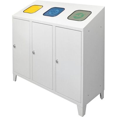 ADB Mülltrenner 3x 120,0 l lichtgrau, Abfalleimer, Grau ADB Mülltrenner 3x 120,0 l lichtgrau, Abfalleimer, Grau