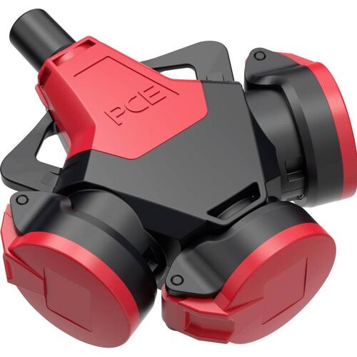 PCE, Netzstecker + Netzkupplung, PC Electric 253712-sr5 3fach-Kupplung Gummi 250 V Rot IP54