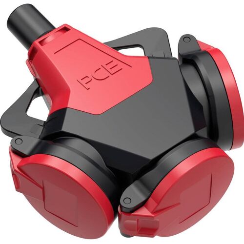 PCE, Netzstecker + Netzkupplung, PC Electric 243712-src5 3fach-Kupplung Gummi 250 V Rot IP54