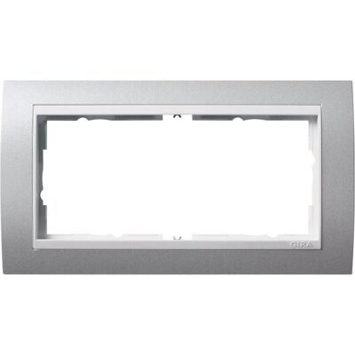 GIRA 1002326 Rahmen 2f o.MS Farbe alu - Für Unterputz GIRA 1002326 Rahmen 2f o.MS Farbe alu - Für Unterputz