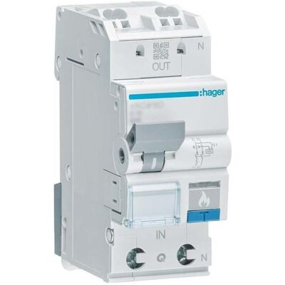 Hager ARC920D - Fehlerlichtbogen-Schutz AFDD - LS 1P+N 6kA B - 20A Hager ARC920D - Fehlerlichtbogen-Schutz AFDD - LS 1P+N 6kA B - 20A