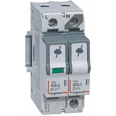 Legrand 412246 Überspannungsableiter - 40kA, Typ 2, 230VAC Legrand 412246 Überspannungsableiter - 40kA, Typ 2, 230VAC