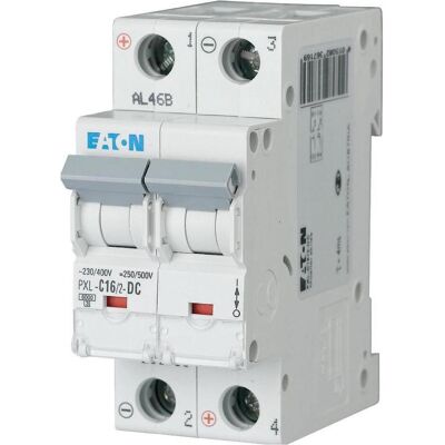 Eaton PXL-C16/2-DC Schutzschalter 16A 2pol. Eaton PXL-C16/2-DC Schutzschalter 16A 2pol.