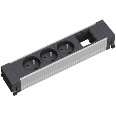 Bachmann, Steckdosenleiste, CONFERENCE - 3 AC-Ausgänge - Indoor - Typ E - Aluminium - Schwarz - 260 mm (3x, CEE 7/3, CEE 7/5) Bachmann, Steckdosenleiste, CONFERENCE - 3 AC-Ausgänge - Indoor - Typ E - Aluminium - Schwarz - 260 mm (3x, CEE 7/3, CEE 7/5)