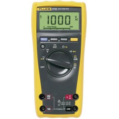 Fluke, Multimeter, Hand-Multimeter digital 77-4/E (CAT III 1000V, CAT IV 600V, Hand-Multimeter) Fluke, Multimeter, Hand-Multimeter digital 77-4/E (CAT III 1000V, CAT IV 600V, Hand-Multimeter)