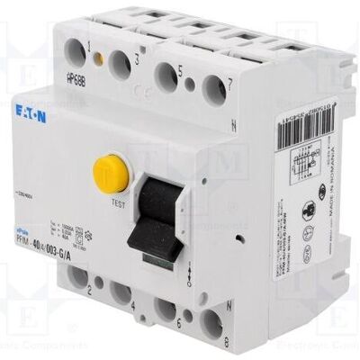 Eaton Schutzschalter, FI-Schalter, 40A, 4p, 30mA, Typ G/A 235454 Eaton Schutzschalter, FI-Schalter, 40A, 4p, 30mA, Typ G/A 235454